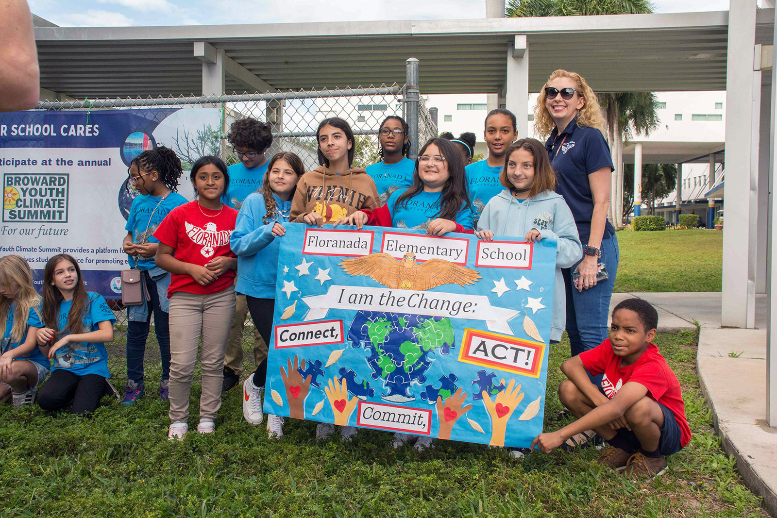 Floranada Elementary students at the 2023 Youth Climate Summit